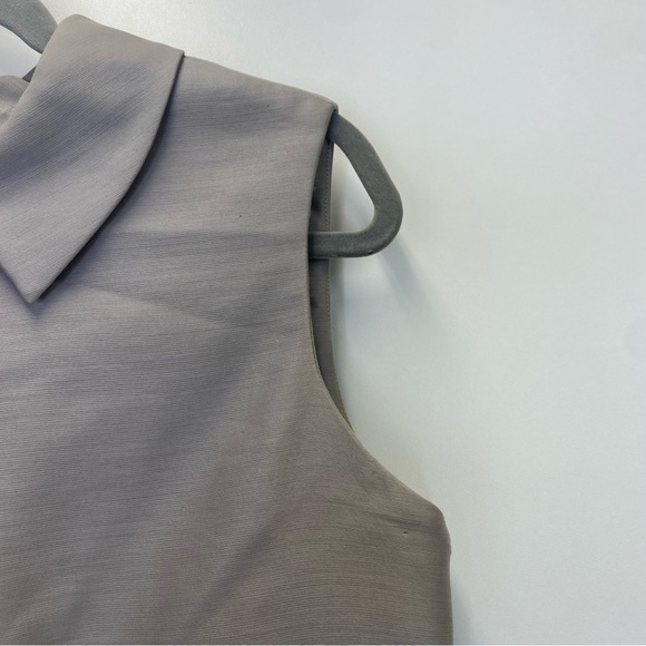 Vintage Richard Frontman 1960s Gray Button Up Collared Sleeveless Dress - Picture 7 of 16